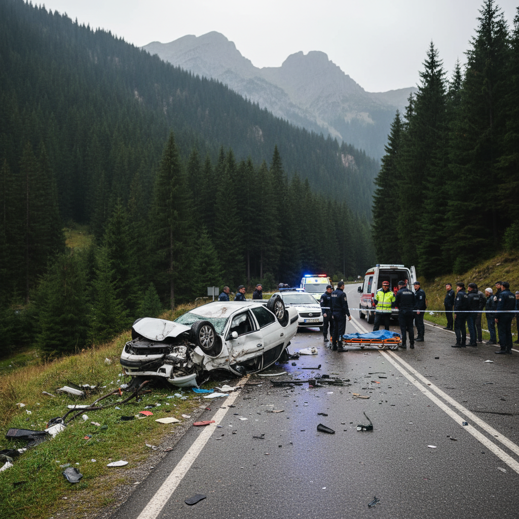 bărbat de 36 de ani și-a pierdut viața după răsturnarea mașinii
