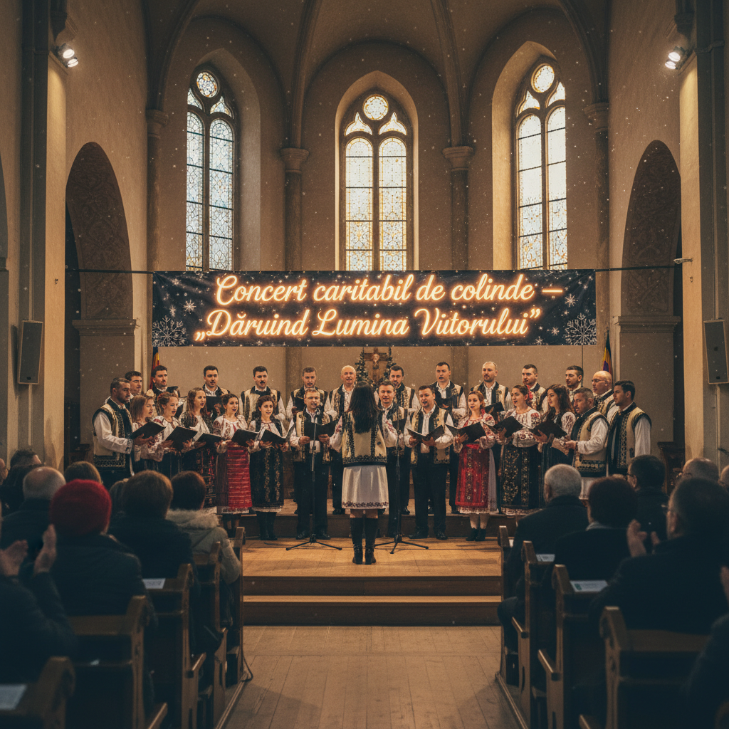 Concert caritabil de colinde Dăruind Lumina Viitorului în comunitatea locală