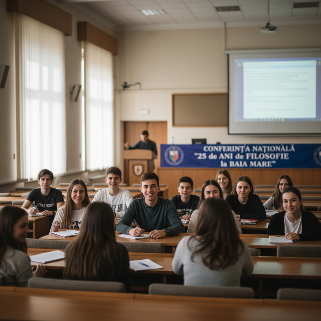 Elevii Colegiului Vasile Lucaciu participă la Conferința Națională 25 de ani de Filosofie la Baia Mare