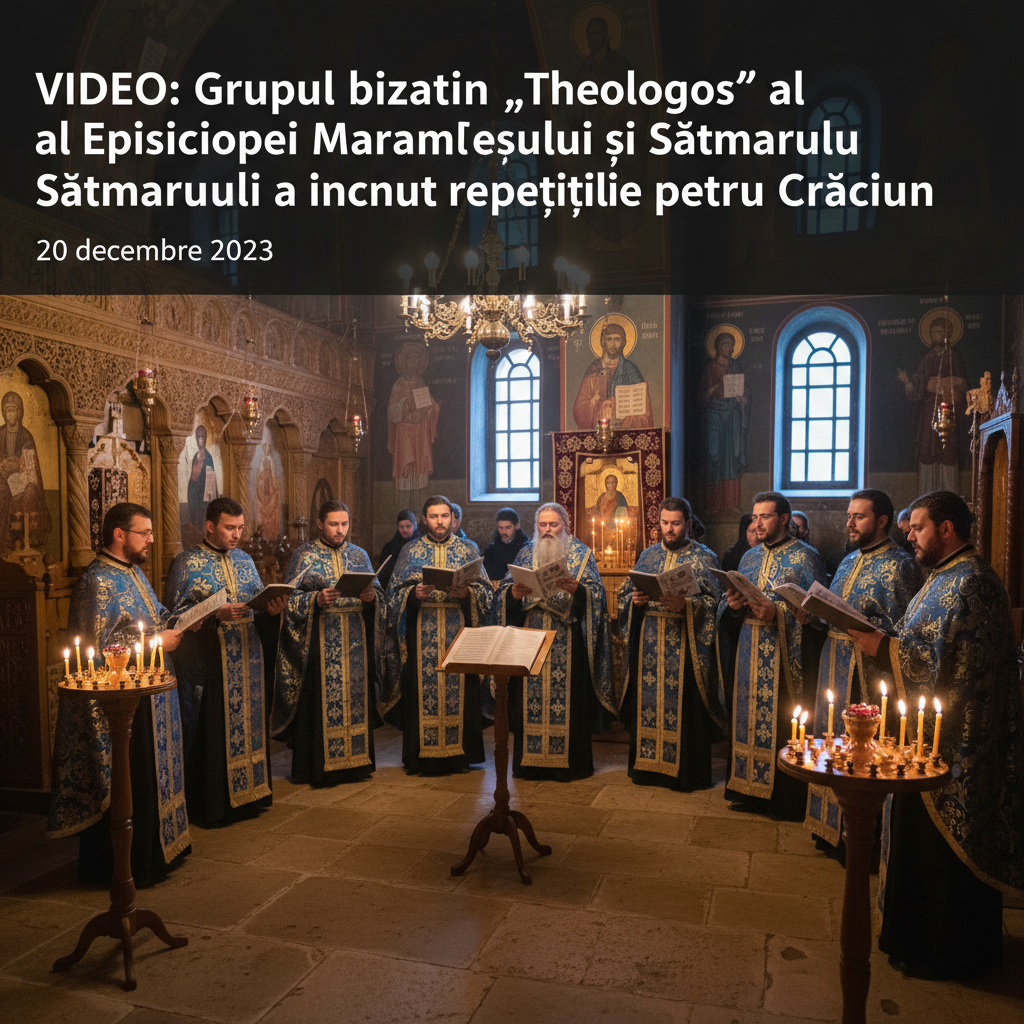 Grupul bizantin Theologos din Episcopia Maramureșului și Sătmarului începe repetițiile pentru Crăciun
