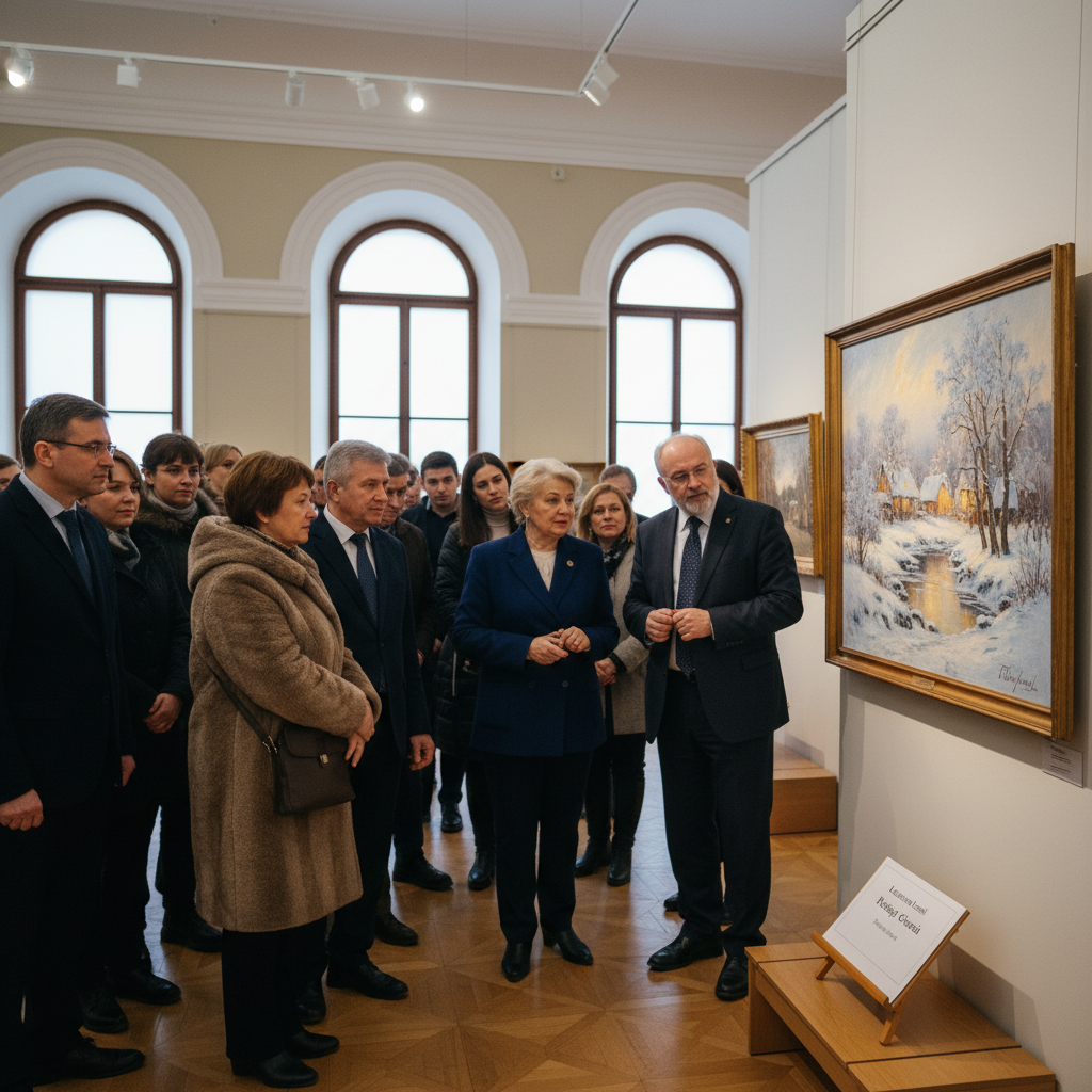 'Peisaj de iarnă' de Kádár Géza în prim-plan