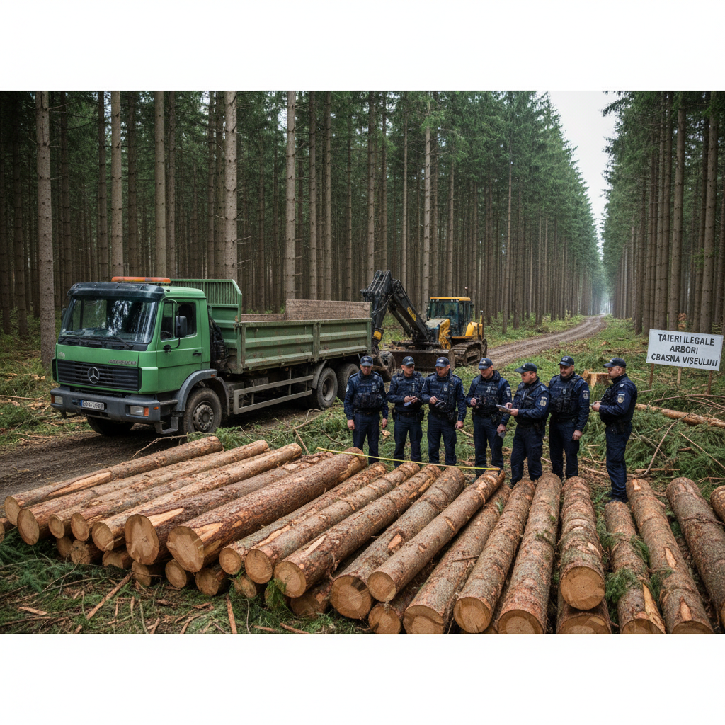 Poliția a confiscat tot lemnul