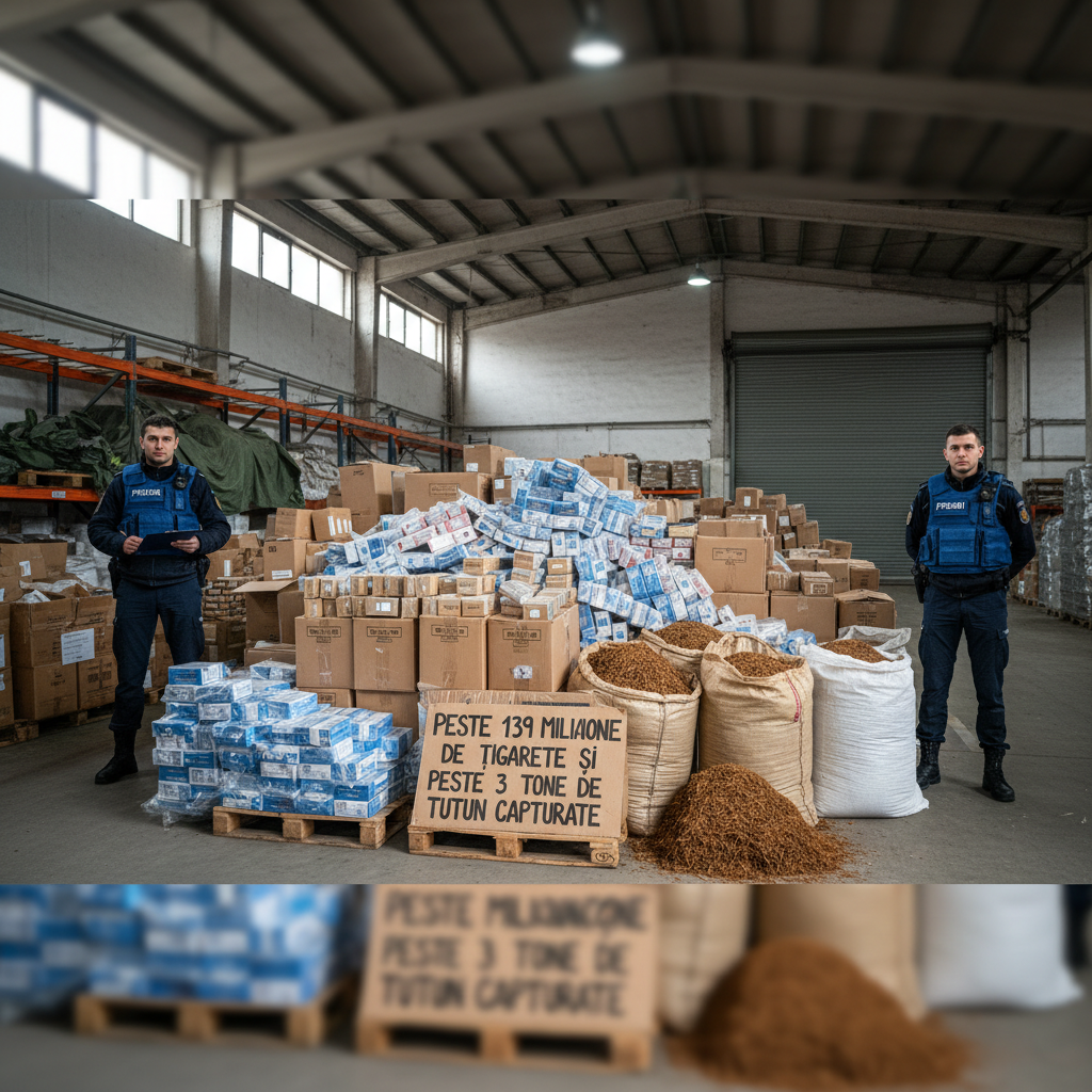 Polițiștii au confiscat peste 139 de milioane de țigarete și 3 tone de tutun în primele 10 luni ale anului