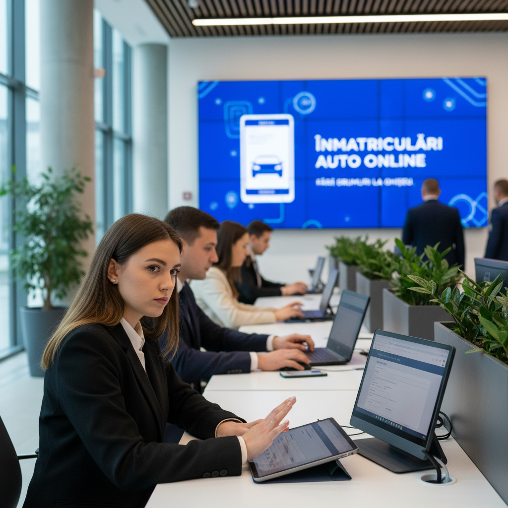 Șoferii pot înmatricula mașinile online fără vizită la ghișeu pentru acces cont