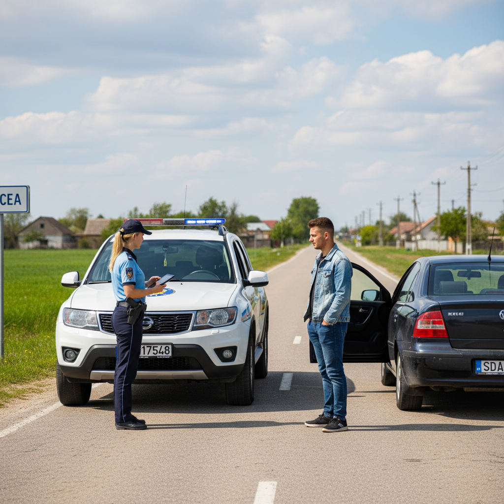 tânăr de 26 de ani prins conducând fără permis